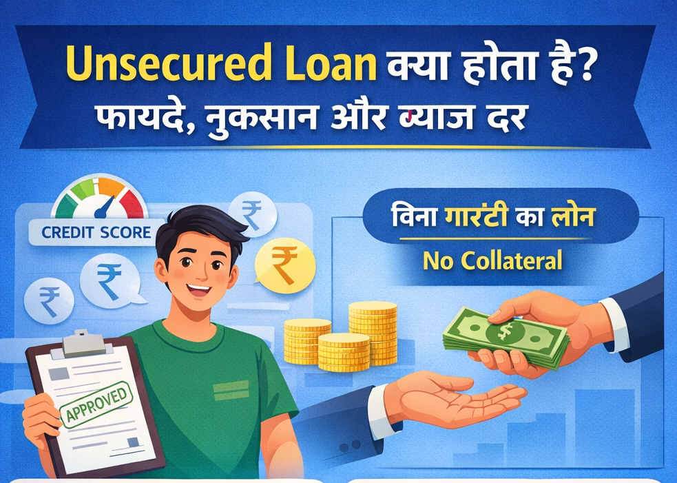 बिना गारंटी मिलने वाला unsecured loan और उसके फायदे