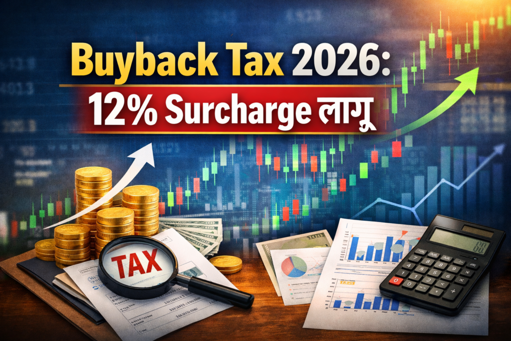 Buyback Tax Rule 2026 12 percent surcharge लागू शेयर मार्केट टैक्स अपडेट इंडिया