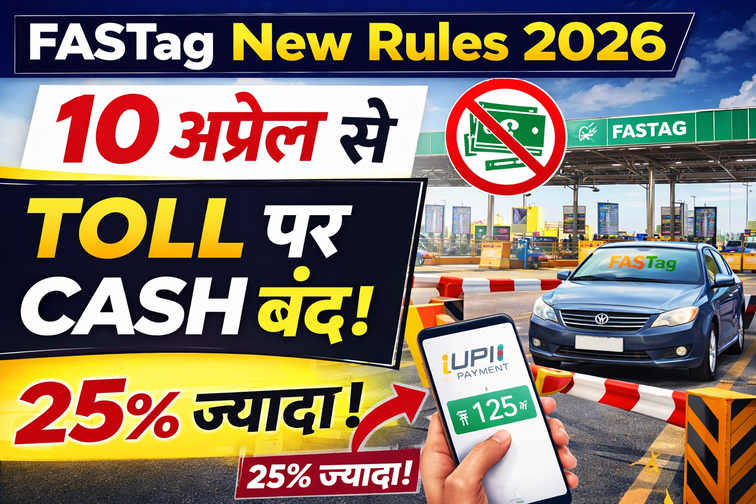 FASTag New Rules 2026: 10 अप्रैल से Toll पर Cash बंद, जानें पूरा Update