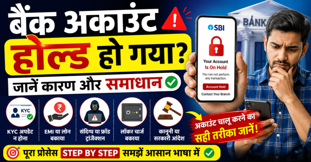 Bank Account Hold Kaise Hataye