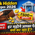 Bank Hidden Charges 2026 : 7 Hidden Fees जो हर महीने आपका पैसा खा रही हैं